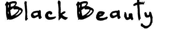 Black Beauty font preview